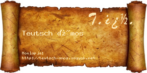 Teutsch Ámos névjegykártya